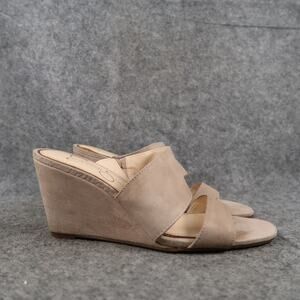 Jessica Simpson Shoes Womens 6 Sandal Fashion Wedge Slip On Leather Double Strap